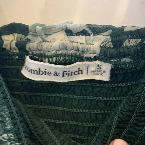 Abercrombie & Fitch green floral ruffle dress - Picture 3 of 6